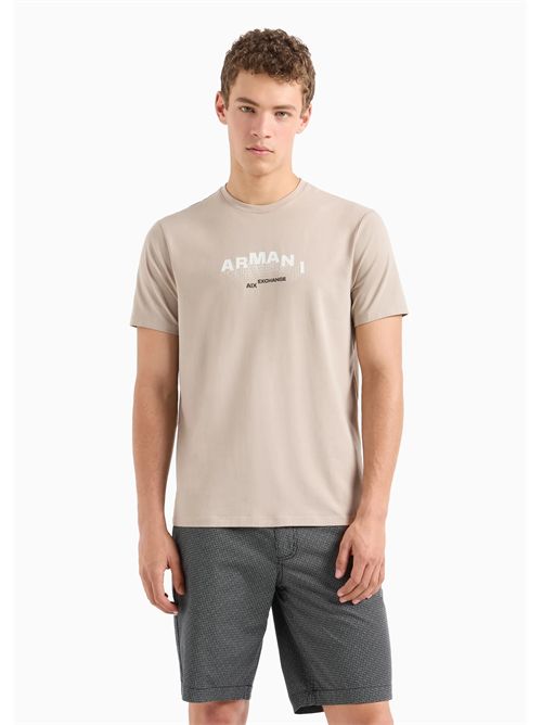 t-shirt uomo beige ARMANI EXCHANGE | 6DZTHVZJE6Z/17AB